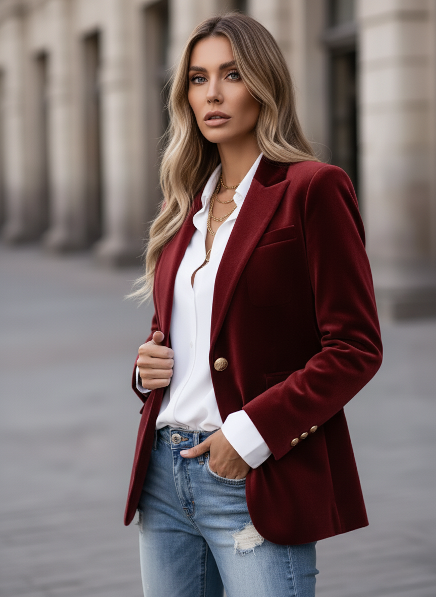 Midnight Velvet Blazer